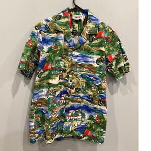 Pacific Legend Mens Hawaiian Shirt Sz Medium Route 66 Motorcycle Resort Tropical